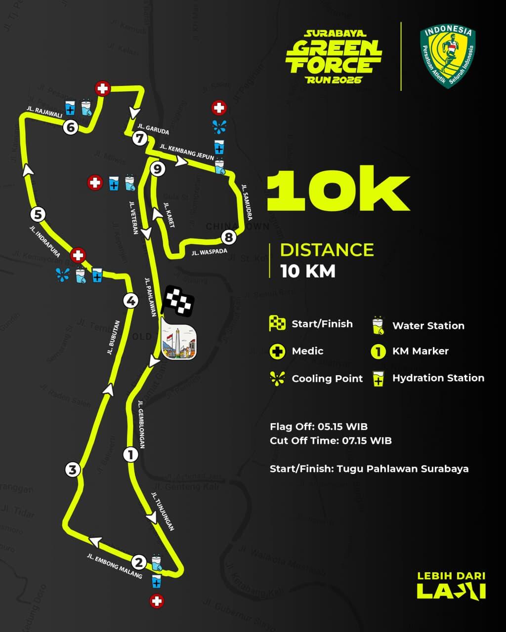 Rute Surabaya Green Force Run 2026
