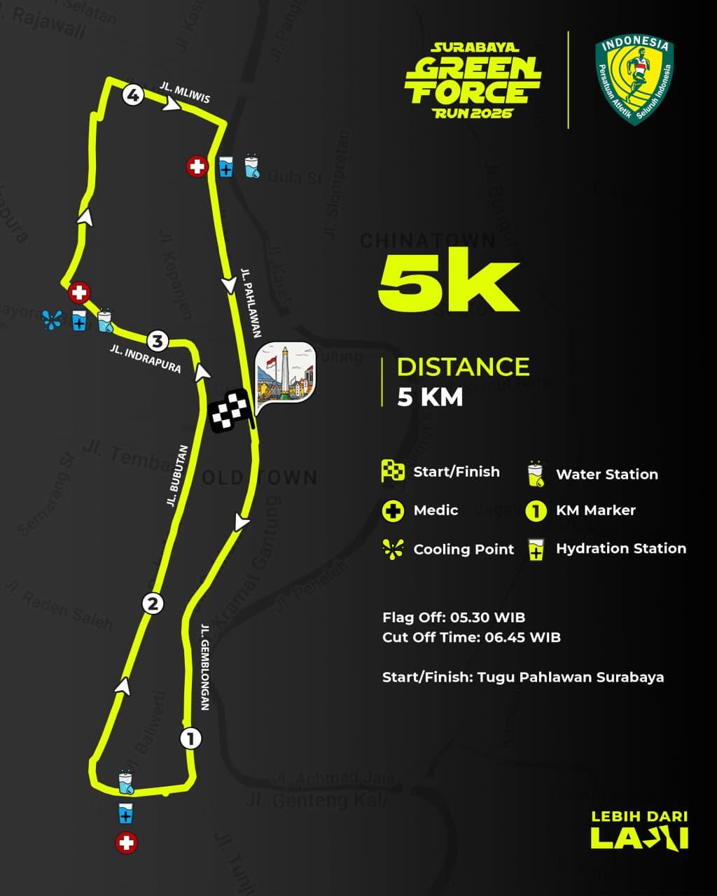 Rute Surabaya Green Force Run 2026