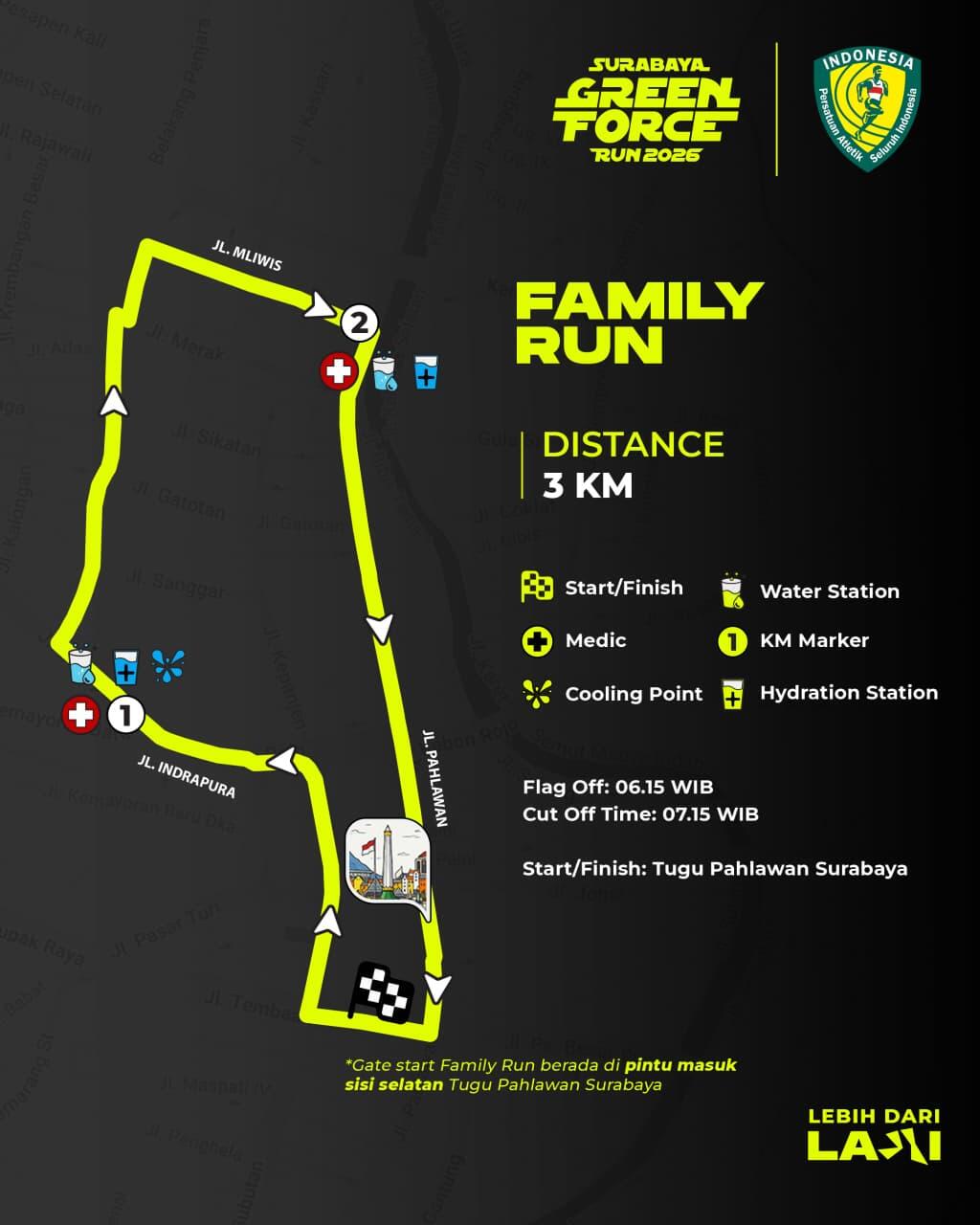 Rute Surabaya Green Force Run 2026