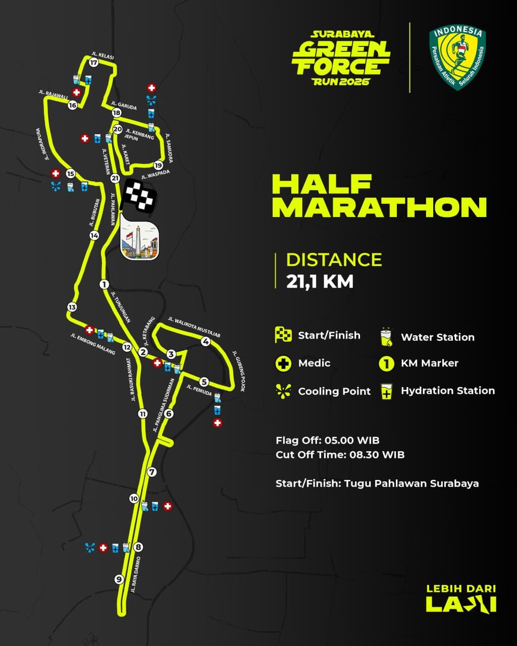 Rute Surabaya Green Force Run 2026